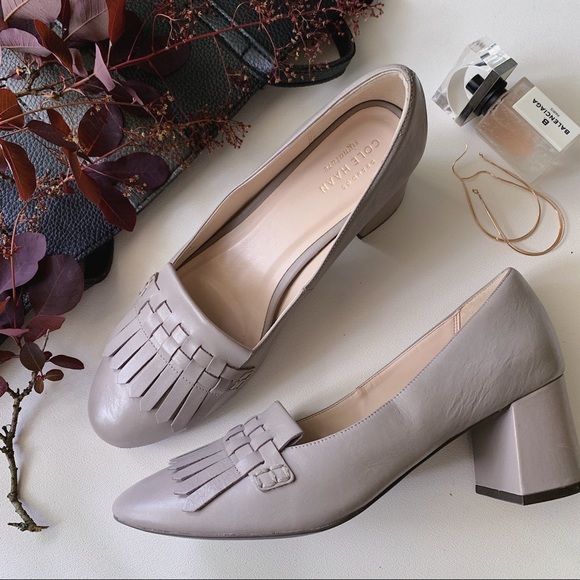 cole haan mabel tassel suede pumps